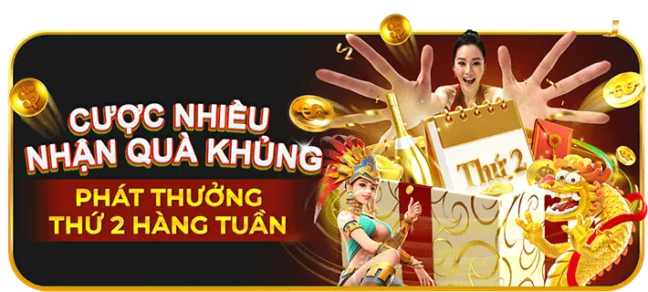 Cúp vàng, tiền xu và biểu ngữ khuyến mãi